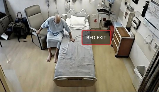 Posture detection labelling a bed exit